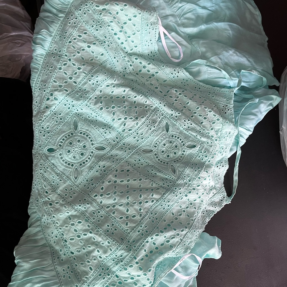 LULU’s Blue Lace Sundress with Ruffles size Medium NWT